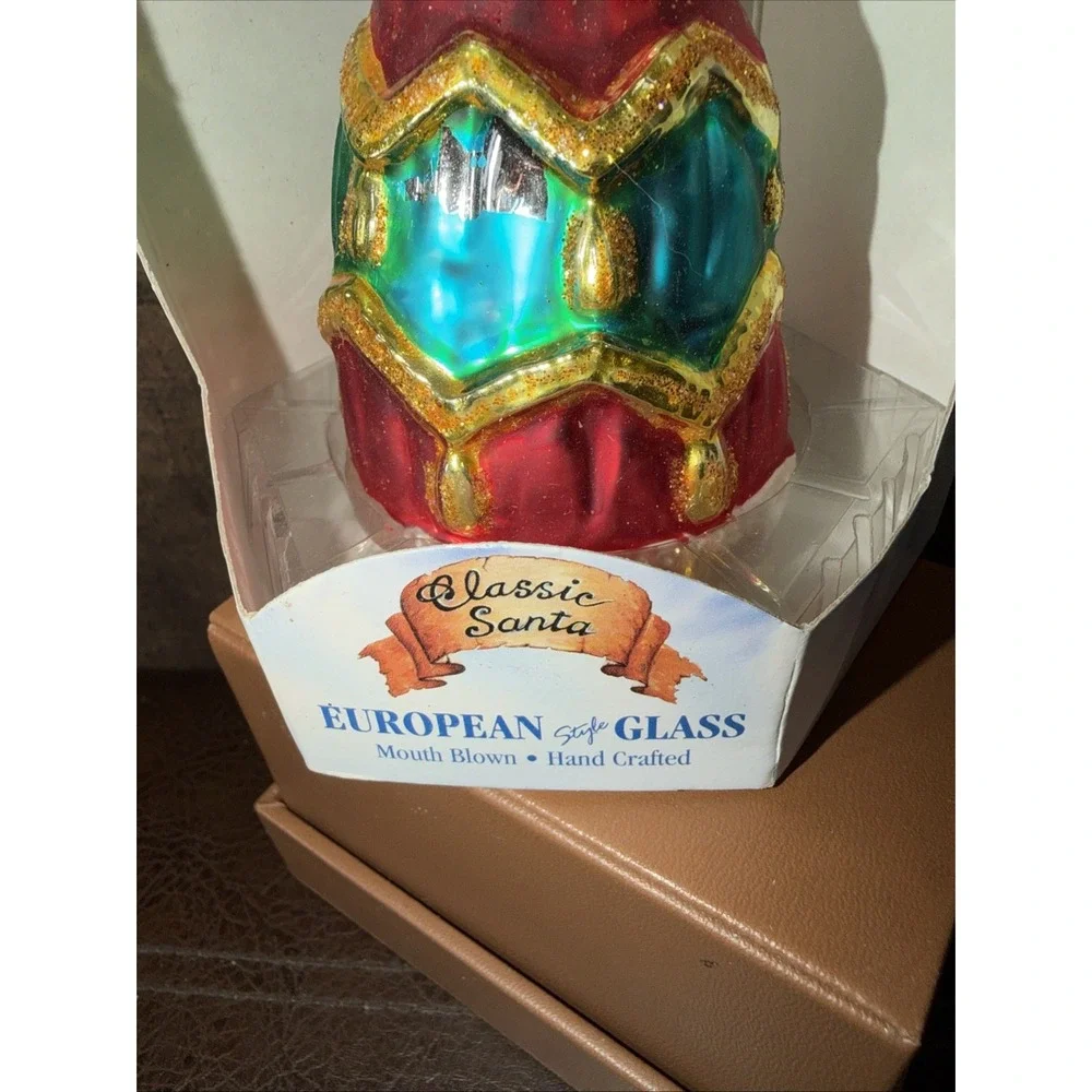 Santa's Best European Style Mouth Blown Classic Santa